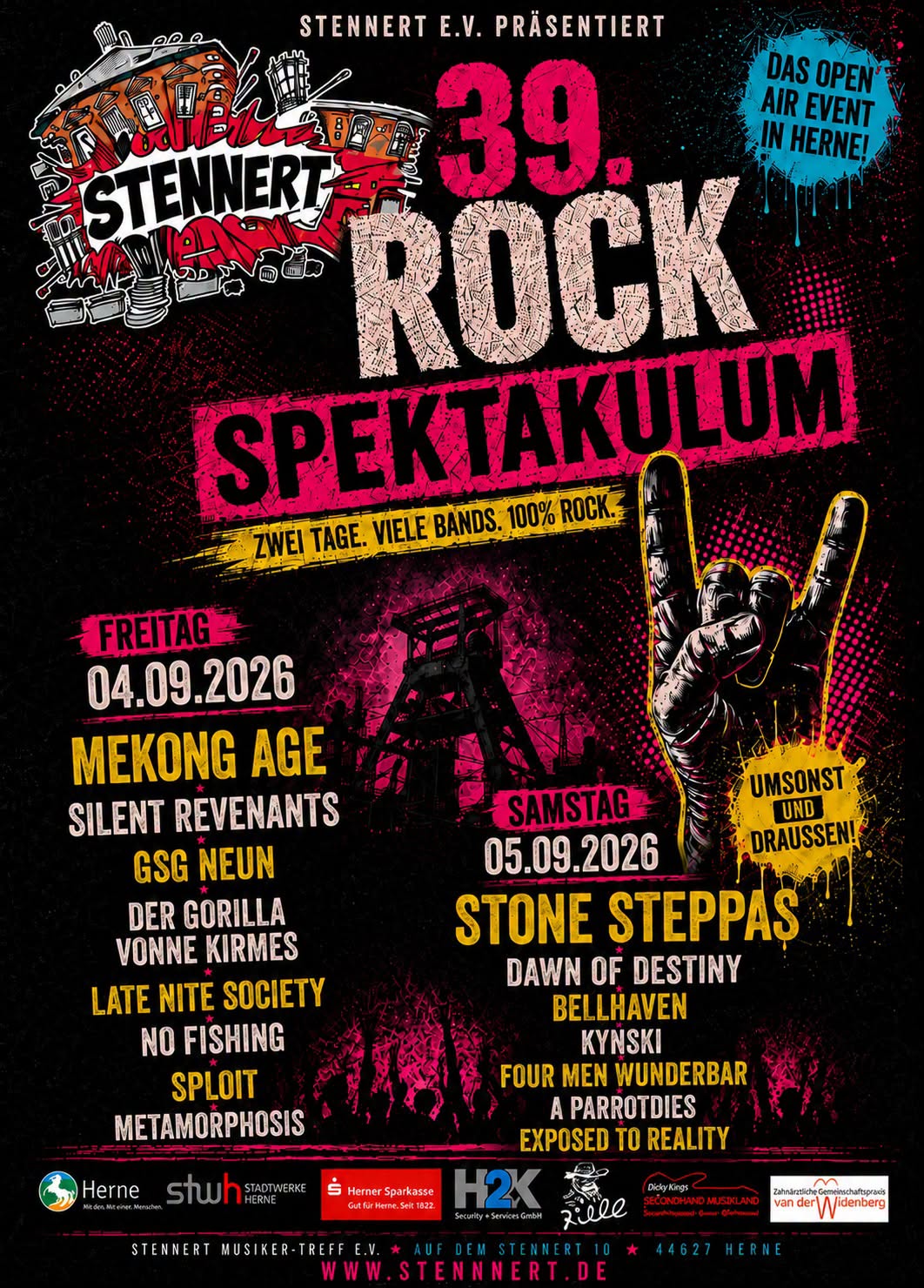 Plakat 39. Stennert Rock Spektakulum Herne